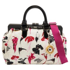 Gianfranco Ferre Cartera con marco de nailon y charol multicolor