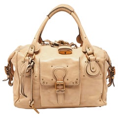 Chloe Beige Leder Paddington Fronttasche Satchel