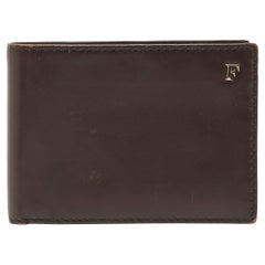 Gianfranco Ferre Brown Leather Bifold Wallet