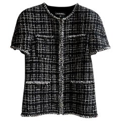 Chanel Iconic 2019 Spring Black Tweed Jacket 