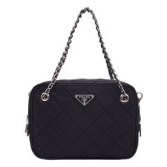 Prada Black Nylon Quilted Bandoliera Shoulder Bag