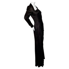 DIOR by JOHN GALLIANO 2009 Vintage Espresso Brown Abendkleid Maxikleid
