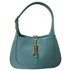Gucci Jackie 1961 Blue Small Shoulder Bag with Adjustable Strap
