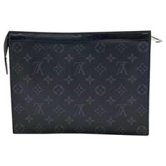 Louis Vuitton Voyage Clutch Black Monogram Men's