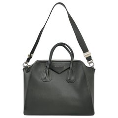 Givenchy Antigona Medium Black Calfskin Leather Top Handle bag with Strap