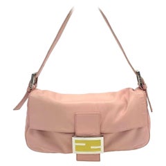 FENDI Baguette Pink Lambskin Leather