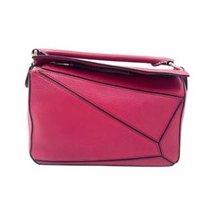 Loewe Puzzle bag small raspberry pink leather