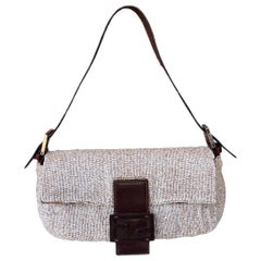 Fendi Baguette Shoulder bag with Cream Beads