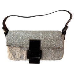 Fendi Baguette Shoulder bag with Cream Beads