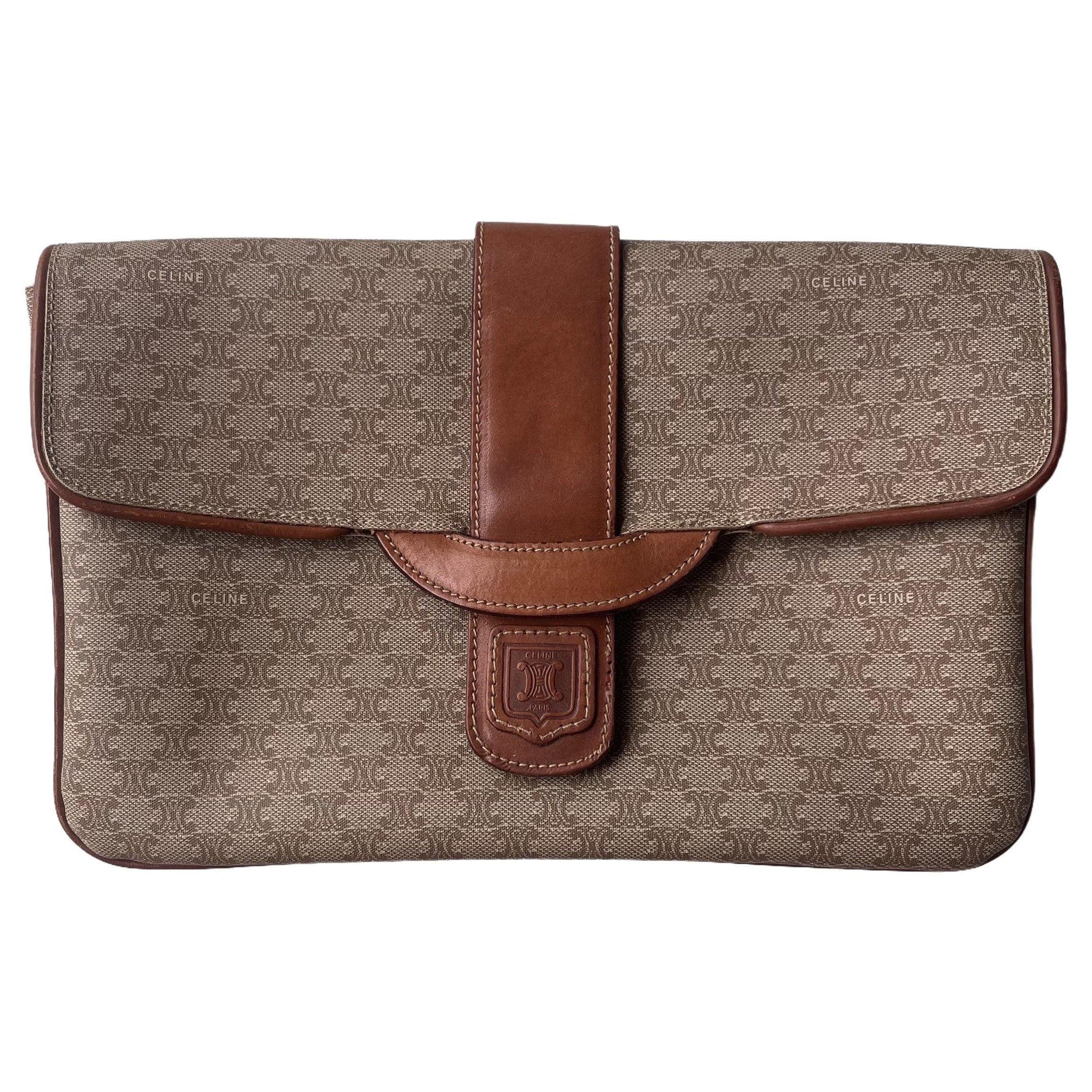Celine Envelope Clutch bag in Brown Monogram