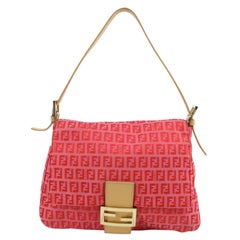 Fendi Mamma Baguette Rosa Zucchino Monogram