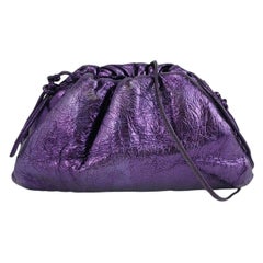 Bottega Veneta Pouch Mini Metallic Purple Leather