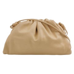 Bottega Veneta Pouch Mini Beige Leather