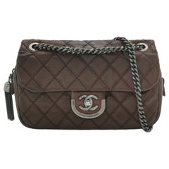 Chanel 2013 Paris-Edinburgh Medium Burgundy Flap Shoulder Bag