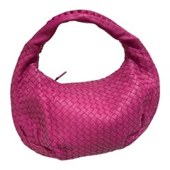 Bottega Veneta Belly Hobo Intrecciato Fuchsia Pink Nappa Leather Medium