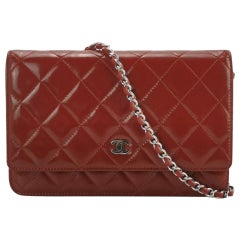Chanel Wallet on Chain Classic Flap Red Patent Leather