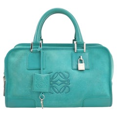 Loewe Amazona 29 en cuir souple bleu sarcelle et quincaillerie de couleur argent