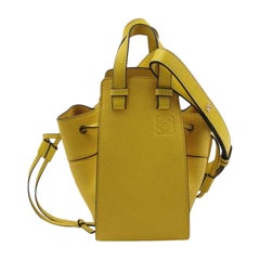 Loewe Hammock Mini Yellow Calfskin Leather Top Handle Crossbody Bag