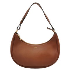 Celine Ava Hobo Natural Tan Brown Leather Shoulder Bag