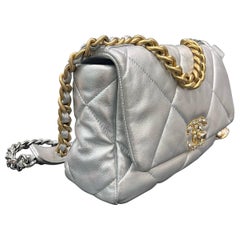 Chanel 19 Bag 2021 Small Silver Crossbody Bag