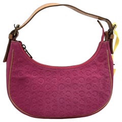 Celine Ava Hobo Rosa Fuschia in pelle scamosciata Vintage Borsa a tracolla