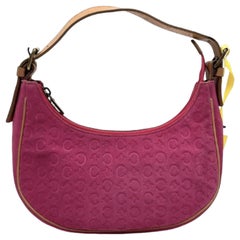 Celine Ava Hobo Pink Fuschia Suede Leather Vintage Shoulder Bag