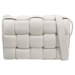Bottega Veneta Padded Cassette White Leather Crossbody Bag