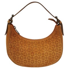 Celine Ava Hobo Kürbis Karamell Braun Wildleder Vintage Umhängetasche