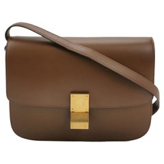 CELINE Classic Box Flap Caramel Brown Leder Umhängetasche