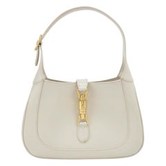Gucci Jackie 1961 White Leather Bag with Adjustable Strap Size Small