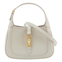 Gucci Jackie 1961 Mini Leather Bag with Adjustable Strap Size White