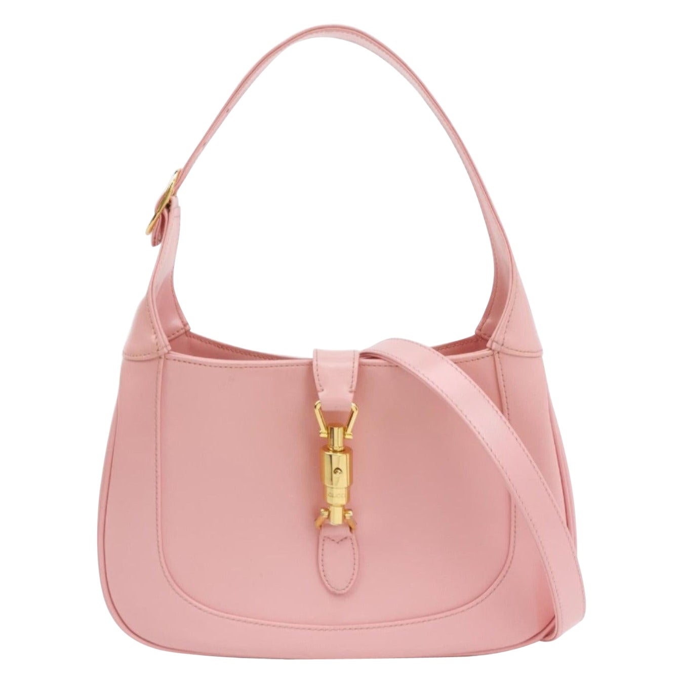Gucci Jackie 1961 Small Leather Bag with Adjustable Strap Size Pink For Sale