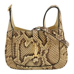 Gucci Jackie Mini Python-skin Leather Bag with Adjustable Strap Size Multicolor