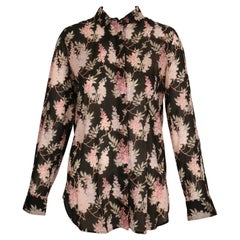 2012 CELINE by PHOEBE PHILO floral printed cotton and silk shirt