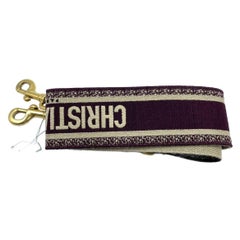 Dior Saddle Strap toile marron avec logo Dior