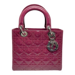 Lady Dior Medium Purple Patent Leather Handbag