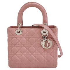 Lady Dior 2012 Medium Pink Cannage Leather Handbag