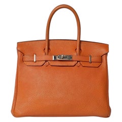  Borsa a Mano Hermès Tasche Birkin 30 Togo Potiron Orange