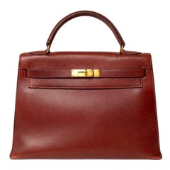Borsa a Mano Hermès Tasche Kelly 32 Epsom Rouge
