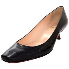 Christian Louboutin Black Patent Pigalle 70 Kitten Heels sz 41