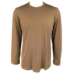 Men's Vintage COMME des GARCONS Size L Light Brown Soft Wool Crewneck Pullover