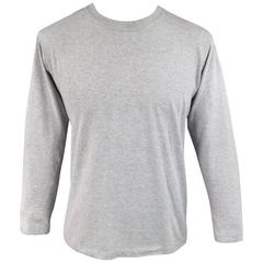 MAISON MARTIN MARGIELA Size M Mixed Heather Grey Cotton Long Sleeve T-Shirt