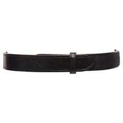 OLD CELINE Phoebe Philo black leather magic tape minimal classic wide belt M