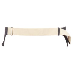 rare RAF SIMONS 10 Corso Como grey cream fabric double panel canvas utility belt