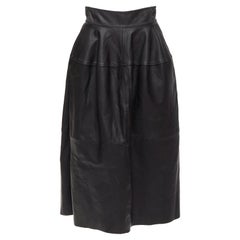 MATICEVSKI 2021 Tavolara leather rounded hip silhouette midi skirt AUS10 M
