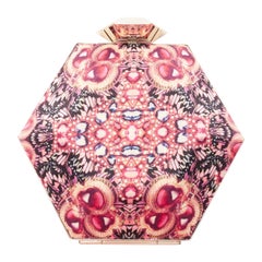 rare BULGARI Matthew Williamson 2011 pink heart kaleidoscrope jewel clutch bag