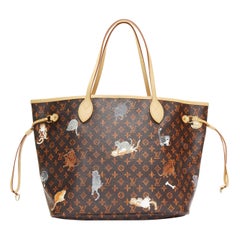 LOUIS VUITTON Catogramme Grace Coddington Neverfull MM sac cabas monogramme marron