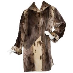 Yves Saint Laurent 90s Seal Skin Fur Coat