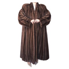Brand New Christian Dior Demi Buff Mink Fur Swing Coat (Size 16 XL))