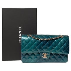Borsa a Spalla Chanel 2.55 Timeless Vernice Blu Verde